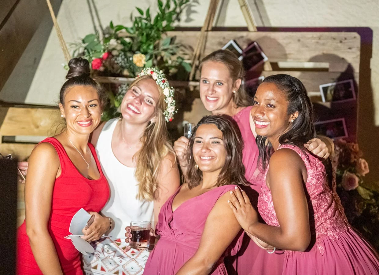 Prise de photo avec la borne à selfie